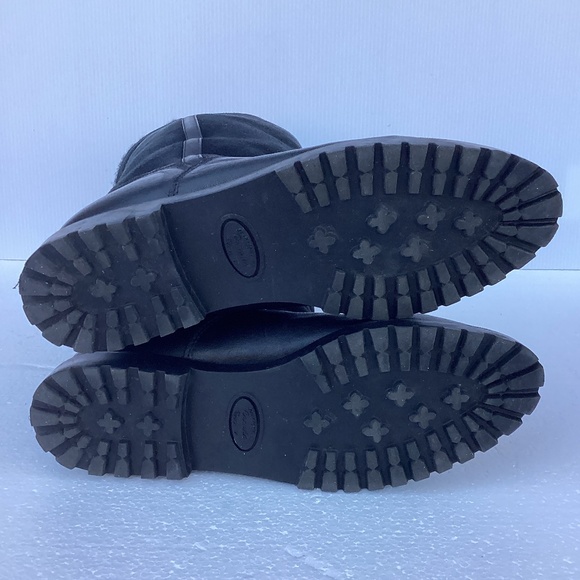 La Canadienne Harlan Leather Sheepskin Fleece Asymmetrical Boot 9M - Picture 6 of 9